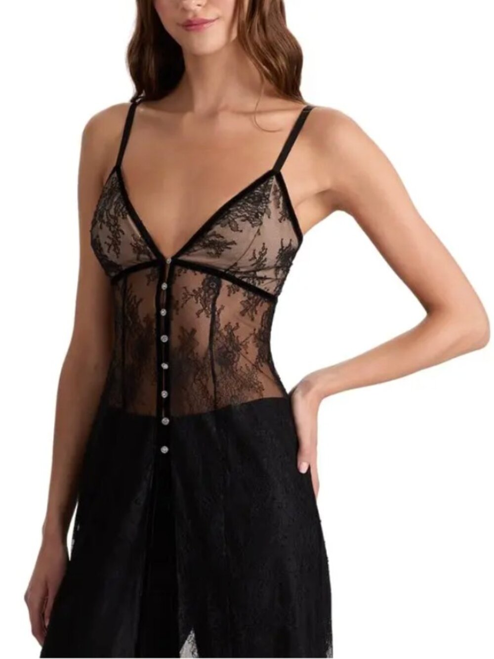 Alice + Olivia Melodie Lace Maxi Top Size 4